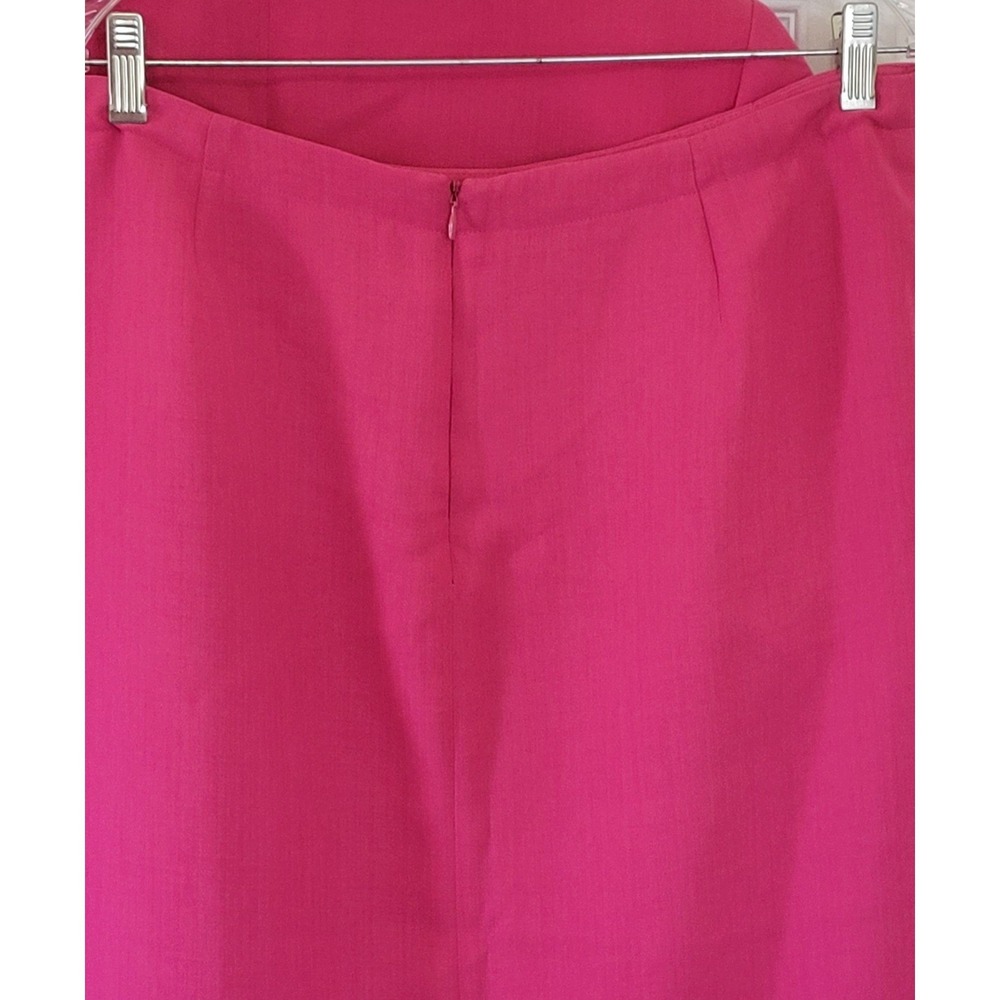 Liz Claiborne Collection Pink Skirt Suit Set Short Sleeve Faux Wrap Skirt 16 - Picture 12 of 14